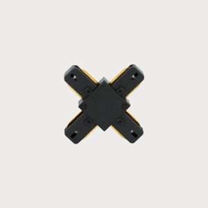 Architectural Indoor X-Shaped LED Track Connector – Four-Way Corner