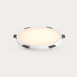 Architectural Indoor Round LED Ceiling Light – Trimless Recessed – Diffused Light