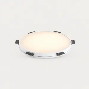 Architectural Indoor Round LED Ceiling Light – Trimless Recessed – Diffused Light
