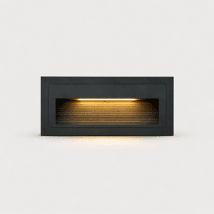 Architectural Outdoor Recessed Rectangular LED Step Light – Fixed – Diffused Light