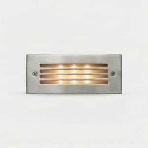 Architectural Outdoor Recessed Rectangular LED Step Light – Fixed – Diffused Light