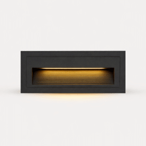 Architectural Outdoor Recessed Rectangular LED Step Light – Fixed – Diffused Light