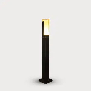 Outdoor Garden LED Bollard – Surface Mounted – Square – Directional Light