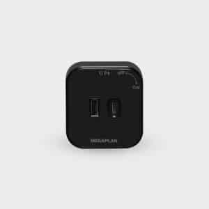 Power Socket – Track System – Square – Track Mounted – Fixed – USB Charging – Power Accessory