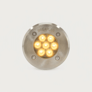 Architectural Outdoor Recessed Round LED In-Ground Light – Fixed – Directional Light