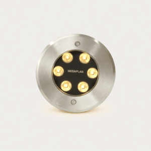 Architectural Outdoor Round LED Ground Spotlight – Recessed – Adjustable