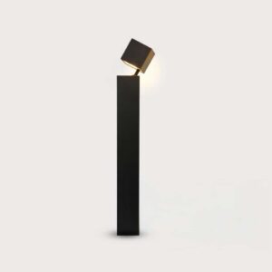 Architectural Outdoor Square LED Bollard Light – Ground Mounted – Diffused Light