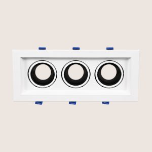Spotlight Frame – Indoor – Triple – Recessed – Anti-Glare – Adjustable