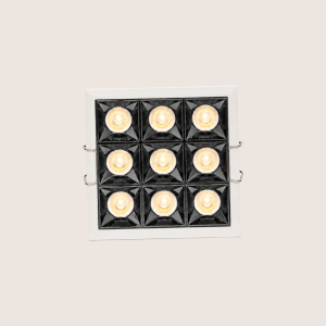Spotlight LED – Indoor – Nine-Light Square – Recessed – Anti-Glare – Fixed