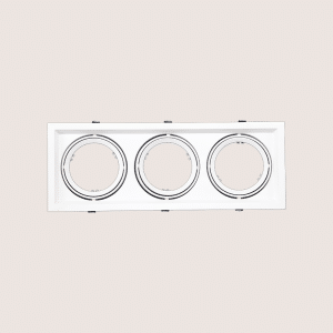 Spotlight Frame – Indoor – Triple – Recessed – Anti-Glare – Adjustable