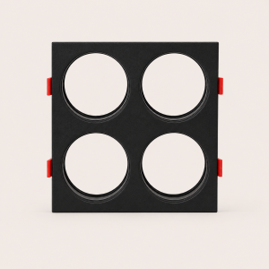 Spotlight Frame – Indoor – Quad – Recessed – Adjustable