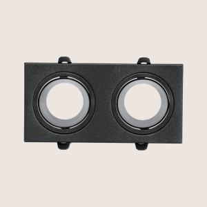 Spotlight Frame – Indoor – Double – Recessed – Anti-Glare – Adjustable
