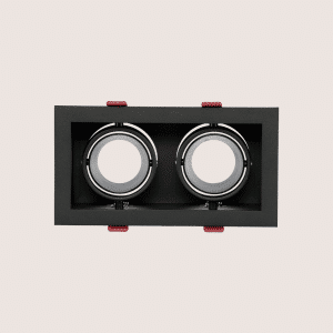 Spotlight Frame – Indoor – Double – Recessed – Anti-Glare – Adjustable
