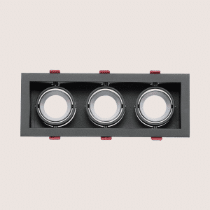 Spotlight Frame – Indoor – Triple – Recessed – Anti-Glare – Adjustable