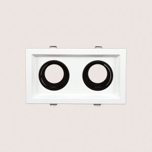 Spotlight Frame – Indoor – Double – Recessed – Anti-Glare – Adjustable