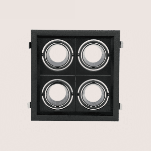 Spotlight Frame – Indoor – Quadruple – Recessed – Anti-Glare – Adjustable